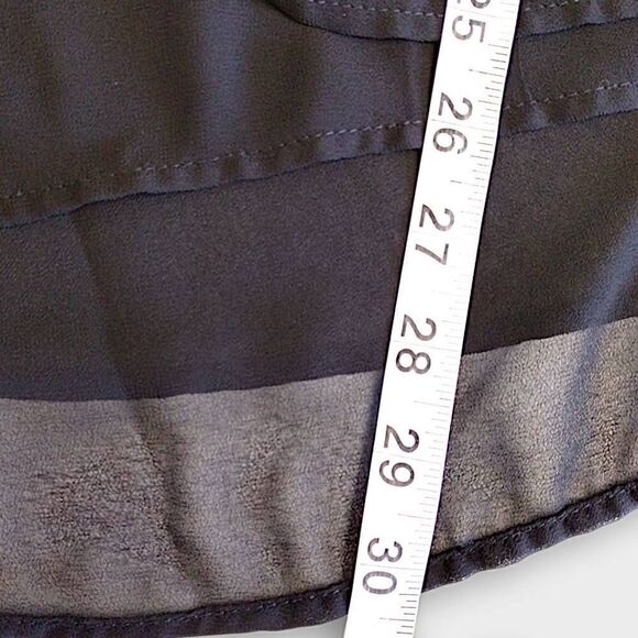 Monteau Womens Top Sz 1X Black Semisheer‎ Chiffon Tank Layers Witchy Whimsicore - Picture 11 of 11